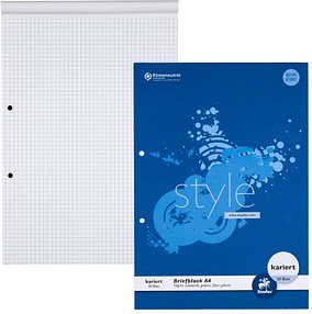Staufen® Briefblöcke Style 2-fach-Lochung DIN A4 kariert, 1 St.