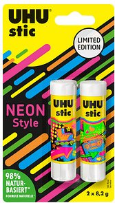 UHU Neon Edition Klebestifte 2x 8,2 g, 2 St.