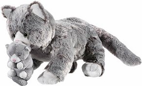 heunec® Katzenmami mit Baby Misanimo Kuscheltier