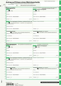 RNK-Verlag Mahnbescheid für maschinelle Bearbeitung Formulare 705L/10, 10 St.