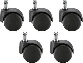 Quadrifoglio Stuhlrollen für Teppichböden, 5 St.