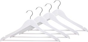 Zeller Kleiderbügel weiß, 4 St.