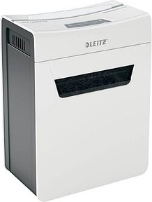 Thumbnail - LEITZ IQ 8X Protect Premium Aktenvernichter mit Partikelschnitt P-4, 4 x 40 mm, bis 8 Blatt, weiß