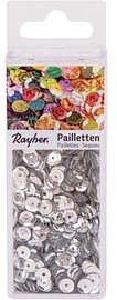 Rayher Streu-Pailletten silber gewölbt Ø 6,0 mm, 4.000 St.