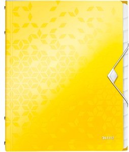 LEITZ Ordnungsmappe WOW 4634 12 Fächer gelb, 1 St.