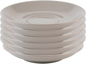 6 APS Untertassen Snug Kaffee grau