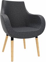 fm Besuchersessel Pirum anthrazit buche, gebeizt Stoff, 1 St.