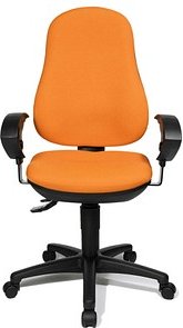 Topstar Bürostuhl Point 70, 8170UG04 Stoff orange, Gestell schwarz