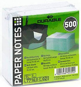 DURABLE Notizzettel lose weiß 9,0 x 9,0 cm, ca. 500 Blatt, 1 Pack