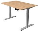 Kerkmann Move 1 stable elektrisch höhenverstellbarer Schreibtisch eiche hell rechteckig, T-Fuß-Gestell silber 120,0 x 80...