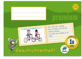 Staufen® Geschichtenheft Premium Lineatur 1G liniert DIN A5 quer ohne Rand, 16 Blatt, 1 St.