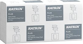 Thumbnail - KATRIN Papierhandtücher 61624 Non Stop M 2 Easy Flush Interfold-Falzung 2-lagig 2.400 Tücher