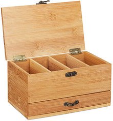 relaxdays Nähkästchen braun, 1 St.