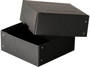 FALKEN PURE 200x200mm Aufbewahrungsbox 1050 Blatt schwarz 21,0 x 21,0 x 8,5 cm