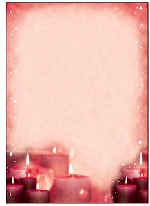 SIGEL Weihnachtsbriefpapier Red Candlelight Motiv DIN A4 90 g/qm 100 Blatt