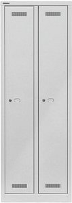 BISLEY Spind MonoBloc ML06D1 lichtgrau ML06D1645, 2 Schließfächer 61,0 x 50,0 x 170,0 cm