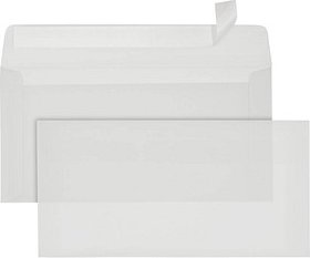 ÖKI Briefumschläge DIN lang ohne Fenster transparent haftklebend 50 St.