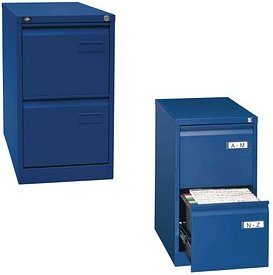 Thumbnail - BISLEY LIGHT Hängeregistraturschrank oxfordblau 2 Schubladen 41,3 x 62,2 x 71,1 cm, 1 St.