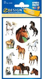 Thumbnail - AVERY Zweckform Aufkleber 53483 Pferde, 22 Etiketten