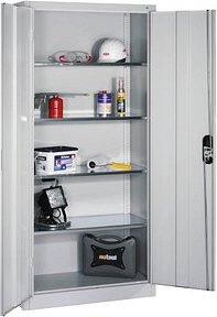 CP Metallschrank 8920-052 S10202 lichtgrau 4 Fachböden 93,0 x 40,0 x 195,0 cm, aufgebaut, 1 St.