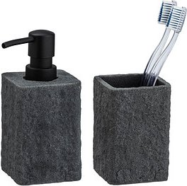 Thumbnail - WENKO Badaccessoires-Set Villata anthrazit, 1 Set