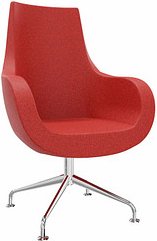 fm Sessel Pirum rot chrom Stoff, 1 St.