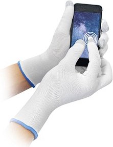 Thumbnail - HYGOSTAR unisex Arbeitshandschuhe Ultra Flex Touch weiß Größe 8, 12 Paar