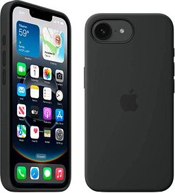 Apple Silikon Handyhülle für Apple iPhone 16e schwarz