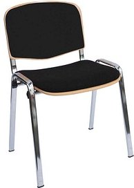 LÜLLMANN Stapelstuhl 225480 schwarz Stoff, 1 St.