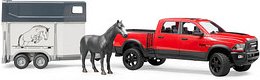 bruder RAM 2500 Power Wagon mit Pferdeanhänger und Pferd 2501 Spielzeugauto