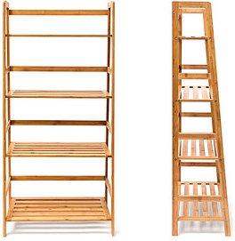 Thumbnail - relaxdays Bücherregal Bambus braun 57,0 x 31,0 x 120,0 cm, 1 St.