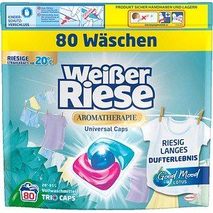 Weißer Riese AROMATHERAPIE LOTUS Waschmittel Caps, 80 St.