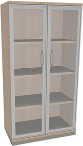 Thumbnail - fm Aktenschrank Sidney, 4260267328866 akazie, Acrylglas klar 3 Fachböden 80,0 x 44,2 x 151,7 cm