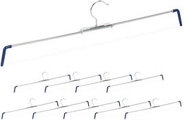relaxdays Spann-Kleiderbügel silber, 10 St.