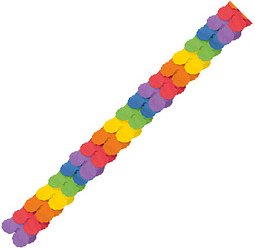 amscan® Papier-Girlande Regenbogen bunt 1 St.