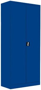LÜLLMANN Stahlschrank 530333 enzianblau 4 Fachböden 80,0 x 38,3 x 180,0 cm, aufgebaut, 1 St.