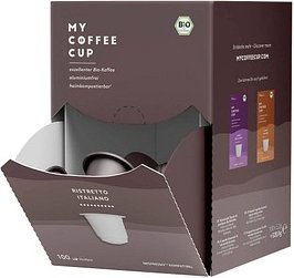 MY COFFEE CUP RISTRETTO ITALIANO Bio-Kaffeekapseln, Arabica- und Robustabohnen 100 Portionen
