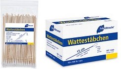 Meditrade® Wattestäbchen klein braun, 1.000 St.