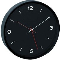 TFA® Wanduhr 60.3056.01 schwarz Kunststoff, Glas 30,9 x 30,9 cm