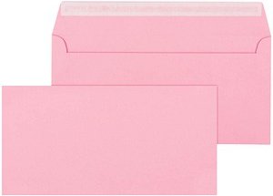Thumbnail - ÖKI Briefumschläge DIN lang ohne Fenster pink haftklebend 25 St.