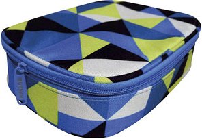 DONAU Schlampermäppchen Prisma blau/gelb, 23,0 x 17,0 cm