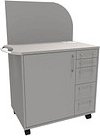 Thumbnail - fm Oldenburg Bürowagen grau 3 Ebenen 124,0 x 64,2 x 150,0 cm