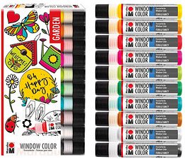 Thumbnail - Marabu Garden Fenstermalfarben farbsortiert 10x 25,0 ml