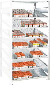 Thumbnail - SCHULTE Anbau-Schrägbodenregal 13651 silber 100,0 x 80,0 x 200,0 cm