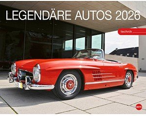 Heye Monats-Wandkalender LEGENDÄRE AUTOS 2026