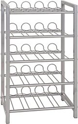 HAKU Möbel Weinregal silber 34,0 x 22,0 x 59,0 cm, 1 St.