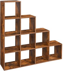 VASAGLE Bücherregal braun 129,5 x 29,0 x 129,5 cm, 1 St.