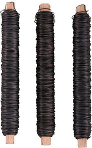 Rayher Blumendraht Basteldraht schwarz 0,65 mm je Spule 100,0 g 3 St.