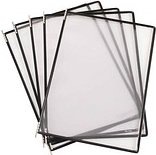 Thumbnail - tarifold Sichttafeln VEO DIN A4 schwarz, Öffnung oben, 5 St.