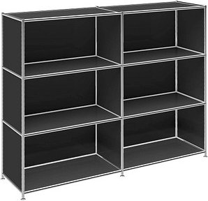 viasit Aktenregal System4 schwarz 152,9 x 40,4 x 118,2 cm